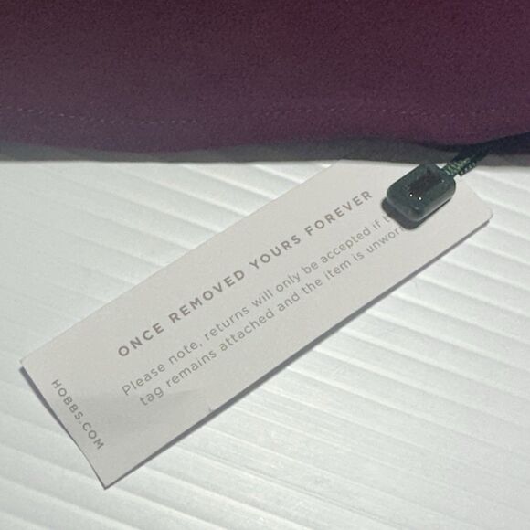 Hobbs London Leonora Dress Midi Long Sleeve warm plum Modest US Size 4 NWT - Picture 8 of 14